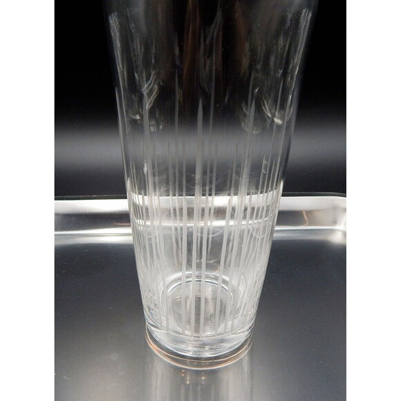 Home Essentials Hex 11 Martini Cocktail Set Shaker Tray Glasses S/4 Etched Lines - Picture 5 of 13